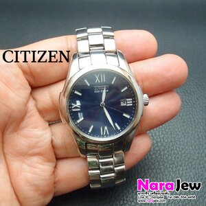นาฬิกา Citizen รุ่น ECODRIVE หน้าปัดสีน้ำเงิน สายสแตนเลส นาฬิกาหลุดจำนำ ** ความยาวข้อมือ 18 ซม. สามารถลดข้อสายได้ อีก 3 ข้อ ประมาณ 2 ซม **