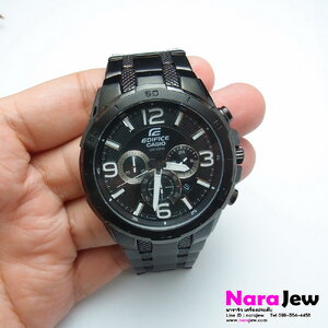 นาฬิกาหลุดจำนำ นาฬิกา CASIO Edifice รุ่น EFR-538 สีดำ หน้าปัด 45 มม. พร้อมกล่องเดิมๆ ของ Casio