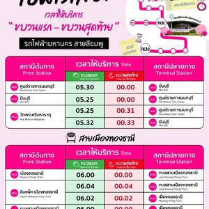 📌🫧อัปเดตเวลาให้บริการรถไฟฟ้าสายสีชมพู เซฟไว้เดินทางสะดวกแน่นอน✨