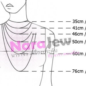 เลือกความยาวสร้อยคออย่างไร เมื่อเปรียบเทียบกับการใส่บนคอ