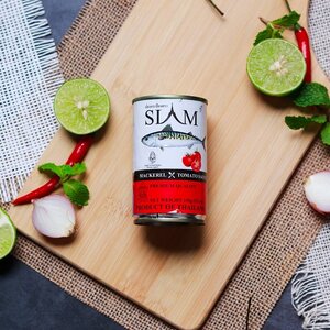 SIAM FIS 罐装鱼 - 番茄酱鲭鱼，155 克 | SIAM FIS Canned Fish - Mackerel in Tomato Sauce, 155 g