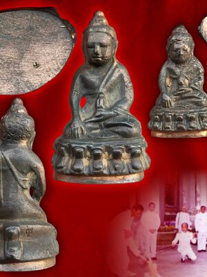 พระกริ่ง พระชัยวัฒน์ ปวเรศ เนื้อนวะหล่อตามสูตรโบราณ วัดบวรนิเวศวิหาร พร้อมกล่องลายไม้ เดิมๆ จากวัด ปี 2554 จัดสร้างจำนวน 2,000 ชุด สมัยจองชุดละ 10,000 บาท งามๆ ครับ พระเกจิคณาจารย์ พระวิปัสสนาจารย์ทั่วประเทศร่วมอธิฏฐานจิตปลุกเสก