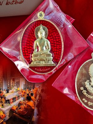 เหรียญพระไพรีนาศ 2567 วัดบวรนิเวศวิหาร เนื้อกะไหล่ทองลงยาแดง พร้อมกล่อง หลวงปู่มหาศิลาสิริจันโท อธิฏฐานจิต จุดเทียนชัย และ ดับเทียนชัย ปลุกเสกพร้อมพระเกจิคณาจารย์ทั่วประเทศ ณ พระอุโบสถวัดบวรนิเวศวิหาร วันที่ 17 ตุลาคม 2567 องค์นี้เลข ๒๒๓ งามและหายากสุดๆ