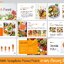 Template PowerPoint ร้านอาหาร อาหารสุขภาพ แก้ไขง่ายมากๆ สีสันสดใส ในธีมสีส้ม