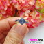 แหวนไพลิน ประดับพลอยบุษราคัม White Gold14K แบบแหวนหน้ากว้าง ใส่สวยเต็มนิ้ว