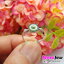 แหวนหยกพม่า สีเขียวเข้มสดสวย ตรงกลางประดับเพชรแท้ เรือนทองขาว White Gold 18K