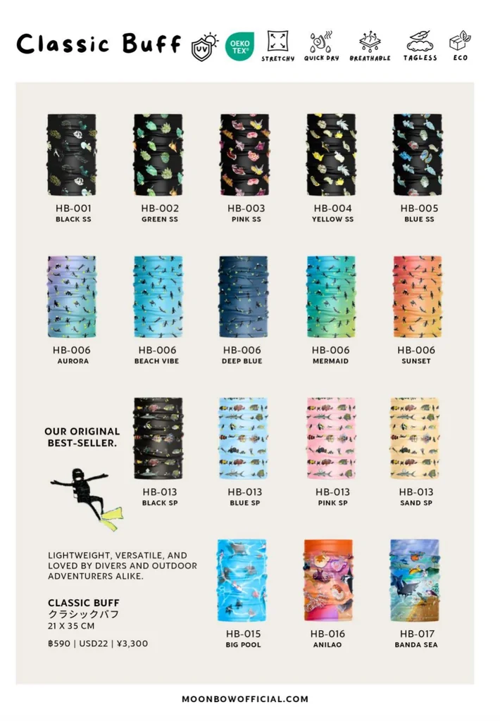 MOONBOW - Classic Buff ผ้าบัฟ ผ้าโพก Head Wear ผ้าโพกศีรษะ MOONBOW - Classic Buff ผ้าบัฟ ผ้าโพก Head Wear ผ้าโพกศีรษะ