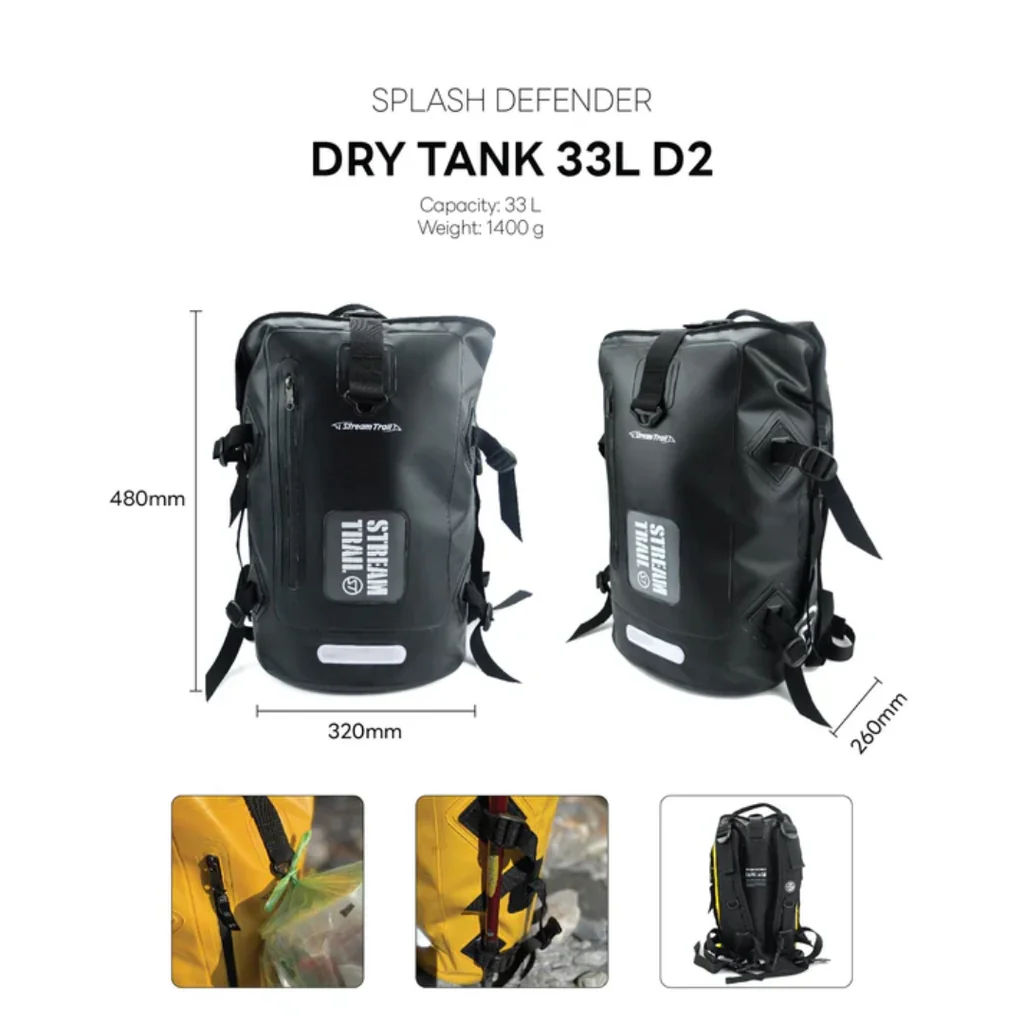 STREAM TRAIL - Splash Defender Dry Tank 33L D2 กระเป๋ากันน้ำ STREAM TRAIL - Splash Defender Dry Tank 33L D2 กระเป๋ากันน้ำ