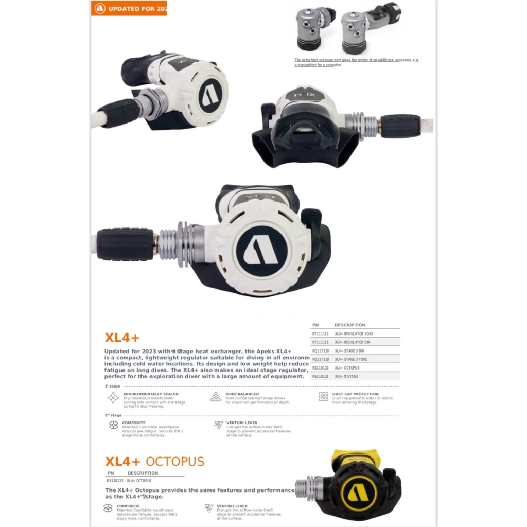 APEKS - XL4+ REGULATOR WHITE + XL4+ OCTOPUS + FLEX SPG (ยกชุด พร้อม Octo และ SPG) (อุปกรณ์ดำน้ำ) APEKS - XL4+ REGULATOR WHITE + XL4+ OCTOPUS + FLEX SPG (ยกชุด พร้อม Octo และ SPG) (อุปกรณ์ดำน้ำ)