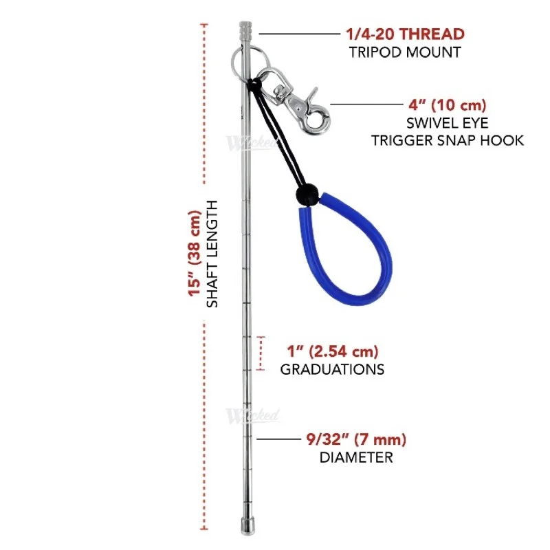 WICKED - POINTER - Stainless Pointer wicked muck stick pro with Snap & lanyard (dia. 7mm.) WICKED - POINTER - Stainless Pointer wicked muck stick pro with Snap & lanyard (dia. 7mm.)