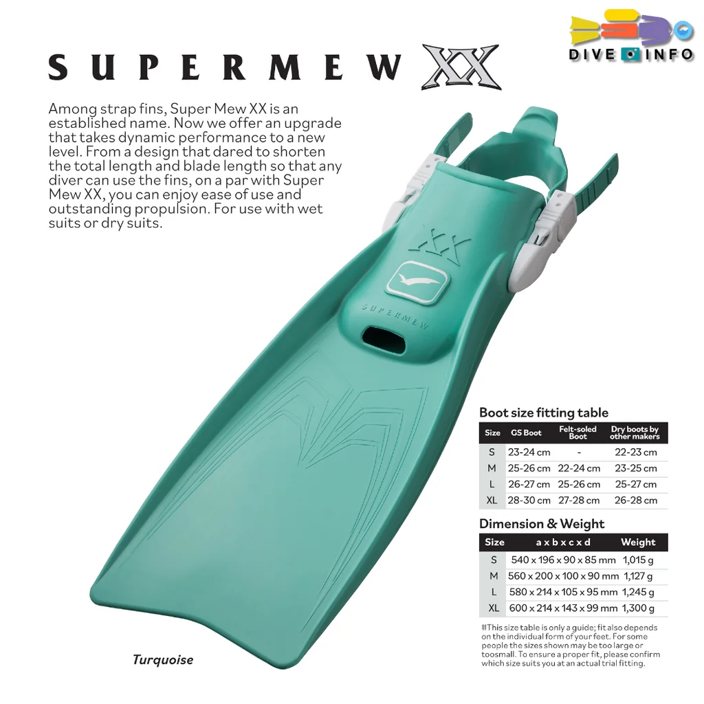 GULL - Fin Super Mew XX , Fins Open Heel (ฟิน, ตีนกบ, ฟินดำน้ำ) GULL - Fin Super Mew XX , Fins Open Heel (ฟิน, ตีนกบ, ฟินดำน้ำ)
