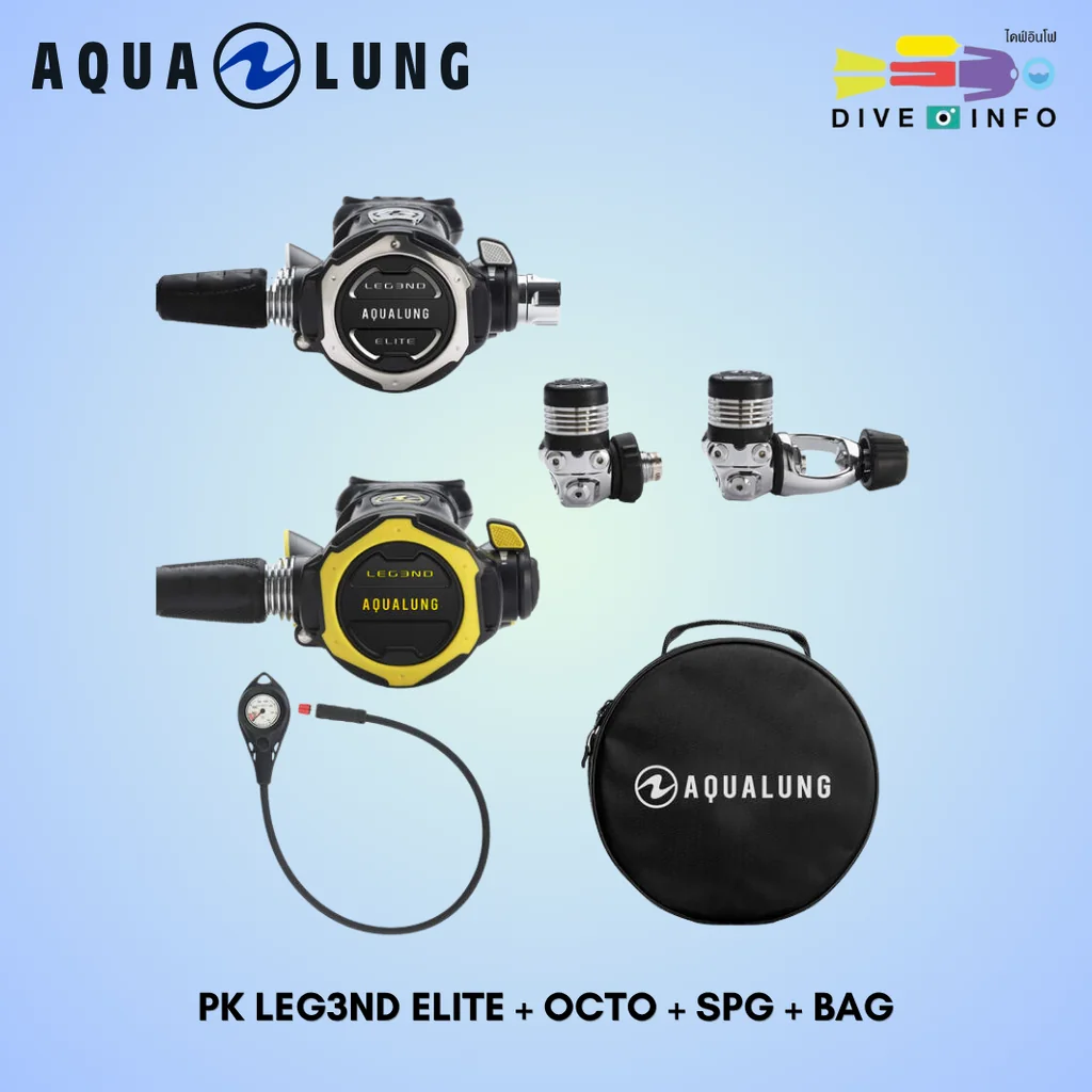 AQUALUNG PK LEG3ND ELITE + OCTO + SPG + BAG (Regulator Set) AQUALUNG PK LEG3ND ELITE + OCTO + SPG + BAG (Regulator Set)