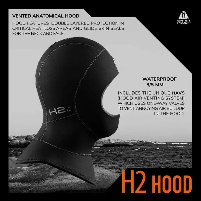Waterproof Venting Hood H2 3/5mm (ฮู้ดที่ดีที่สุด มีวาวล์ระบายอากาศ มีให้เลืกทั้งแบบคอสั้นและคอยาว หนา 5mm บริเวณศรีษะ) Waterproof Venting Hood H2 3/5mm (ฮู้ดที่ดีที่สุด มีวาวล์ระบายอากาศ มีให้เลืกทั้งแบบคอสั้นและคอยาว หนา 5mm บริเวณศรีษะ)