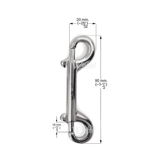 Wicked - Double Snap Hook (SS316) - 77mm // 9mm (1ea) (ตะขอ สำหรับอุปกรณ์ดำน้ำ ไม่เป็นสนิม) Wicked - Double Snap Hook (SS316) - 77mm // 9mm (1ea) (ตะขอ สำหรับอุปกรณ์ดำน้ำ ไม่เป็นสนิม)