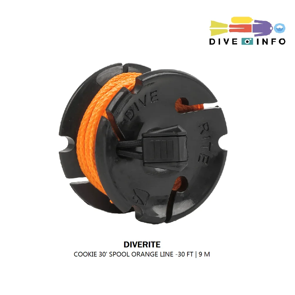 DIVERITE - Reel COOKIE 30' SPOOL ORANGE LINE -30 FT | 9 M (อุปกรณ์ดำน้ำ) DIVERITE - Reel COOKIE 30' SPOOL ORANGE LINE -30 FT | 9 M (อุปกรณ์ดำน้ำ)