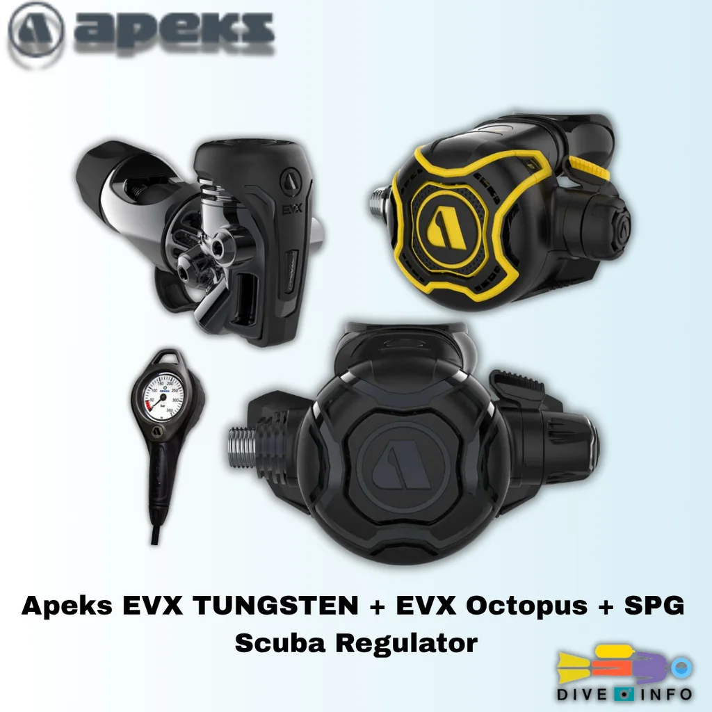 APEKS - EVX TUNGSTEN REGULATOR + EVX OCTOPUS + Flex SPG (Scuba Regulator) (อุปกรณ์ดำน้ำ) APEKS - EVX TUNGSTEN REGULATOR + EVX OCTOPUS + Flex SPG (Scuba Regulator) (อุปกรณ์ดำน้ำ)