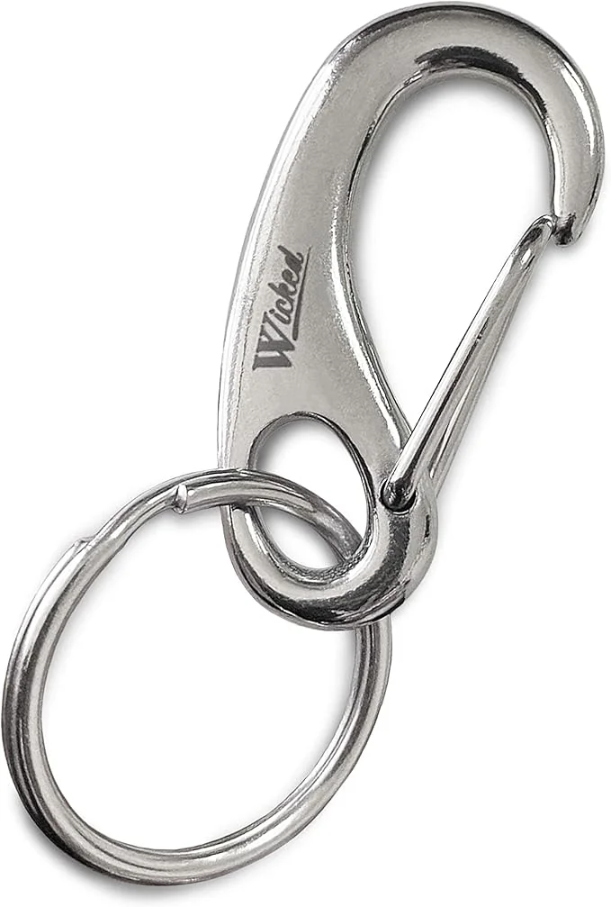 WICKED - Egg Shaped Snap Hook (SS316) - 48mm w. Split Ring (ตะขอ สำหรับอุปกรณ์ดำน้ำ ไม่เป็นสนิม) WICKED - Egg Shaped Snap Hook (SS316) - 48mm w. Split Ring (ตะขอ สำหรับอุปกรณ์ดำน้ำ ไม่เป็นสนิม)