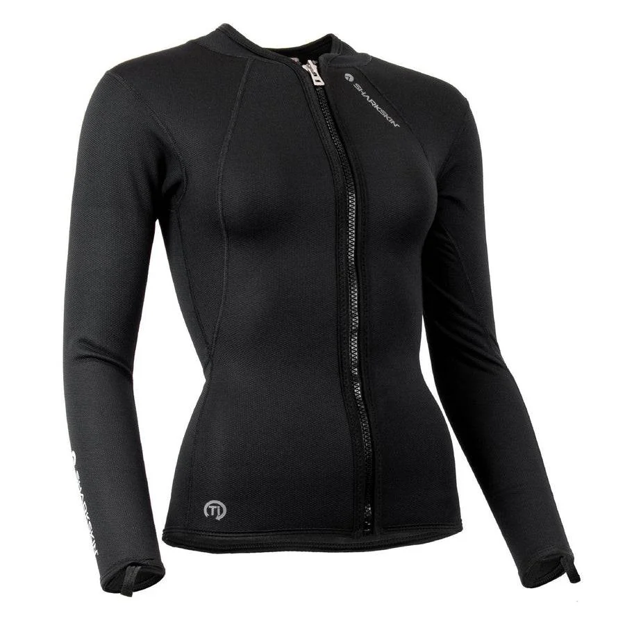 SHARKSKIN - TITANIUM Chillproof Long Sleeve Full Zip Black Women SHARKSKIN - TITANIUM Chillproof Long Sleeve Full Zip Black Women