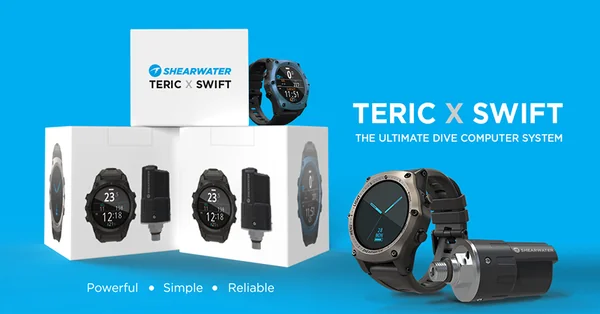 SHEARWATER - Teric X SWIFT Dive Computer พร้อม Transmitter (ไดฟ์คอม สำหรับนักดำน้ำ scuba , freedive , tech dive) image 1