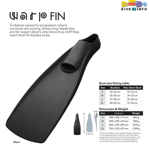GULL - Fin Warp, Long-blade, Full foot fins (ฟินดำน้ำ) image 2