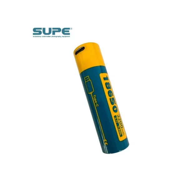 SUPE SCUBALAMP - Battery 18650 charged by USB-C / ถ่านชาร์จ USB-C 18650 image 1 SUPE SCUBALAMP - Battery 18650 charged by USB-C / ถ่านชาร์จ USB-C 18650 image 1