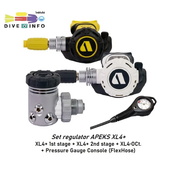 APEKS - XL4+ REGULATOR WHITE + XL4+ OCTOPUS + FLEX SPG (ยกชุด พร้อม Octo และ SPG) (อุปกรณ์ดำน้ำ) image 1 APEKS - XL4+ REGULATOR WHITE + XL4+ OCTOPUS + FLEX SPG (ยกชุด พร้อม Octo และ SPG) (อุปกรณ์ดำน้ำ) image 1