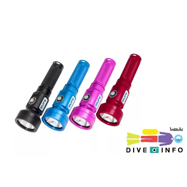 SUPE SCUBALAMP - ไฟฉายดำน้ำ RD90v2 Diving Torch - 2000 lumens ไฟฉาย พร้อม ถ่านชาร์จแบบเสียบชาร์จ image 1
