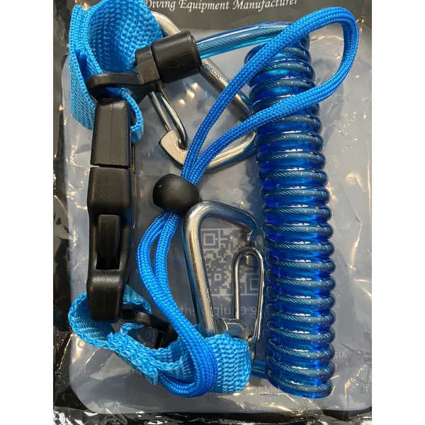 BFG - Scuba Diving Coil Lanyard SS with Quick Release Buckle Clips suit for GoPro, Camera, etc. สายคล้อง กล้อง โกโปร ฯลฯ image 1 BFG - Scuba Diving Coil Lanyard SS with Quick Release Buckle Clips suit for GoPro, Camera, etc. สายคล้อง กล้อง โกโปร ฯลฯ image 1