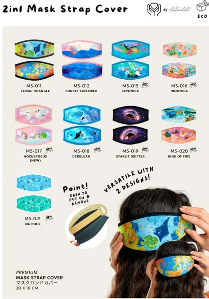 MOONBOW - Mask Strap Cover with Velcro รุ่น Premium (ผ้ารองสายรัดศรีษะ หน้ากากดำน้ำ) กันผมติด image 1 MOONBOW - Mask Strap Cover with Velcro รุ่น Premium (ผ้ารองสายรัดศรีษะ หน้ากากดำน้ำ) กันผมติด image 1