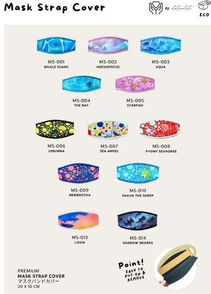 MOONBOW - Mask Strap Cover with Velcro รุ่น Premium (ผ้ารองสายรัดศรีษะ หน้ากากดำน้ำ) กันผมติด image 2 MOONBOW - Mask Strap Cover with Velcro รุ่น Premium (ผ้ารองสายรัดศรีษะ หน้ากากดำน้ำ) กันผมติด image 2