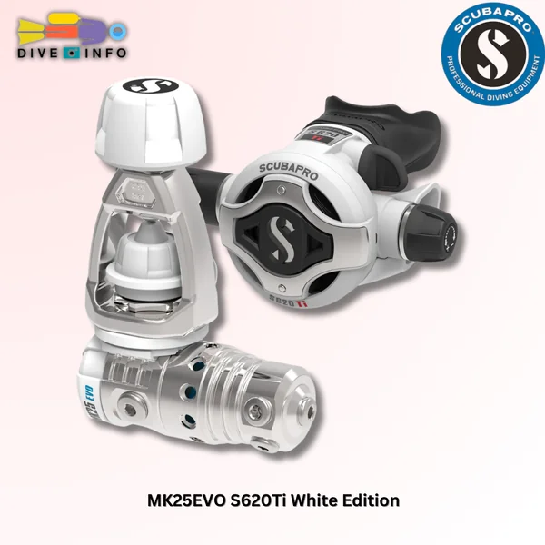 SCUBAPRO - MK25EVO S620Ti White Edition (Regulator Set) (อุปกรณ์ดำน้ำ) image 1 SCUBAPRO - MK25EVO S620Ti White Edition (Regulator Set) (อุปกรณ์ดำน้ำ) image 1