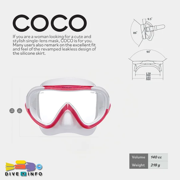 GULL - Mask COCO หน้ากากดำน้ำ รุ่น โคโค่ image 2 GULL - Mask COCO หน้ากากดำน้ำ รุ่น โคโค่ image 2