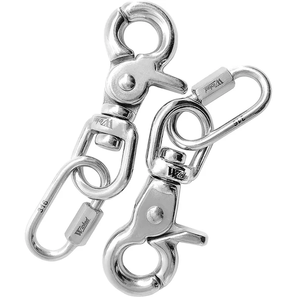 WICKED - Swivel Trigger Snap 3 1/2” Hook and Quick Link - Set of 2 Each (ตะขอ สำหรับอุปกรณดำน้ำ ไม่เป็นสนิม) image 2 WICKED - Swivel Trigger Snap 3 1/2” Hook and Quick Link - Set of 2 Each (ตะขอ สำหรับอุปกรณดำน้ำ ไม่เป็นสนิม) image 2