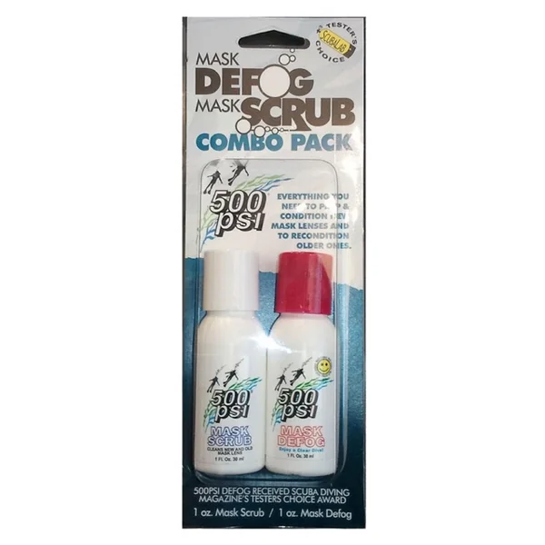 500PSI - Mask Scrub + Defog Duo Set (น้ำยากันฝ้า และ น้ำยาทำความสะอาด หน้ากากดำน้ำ) image 1