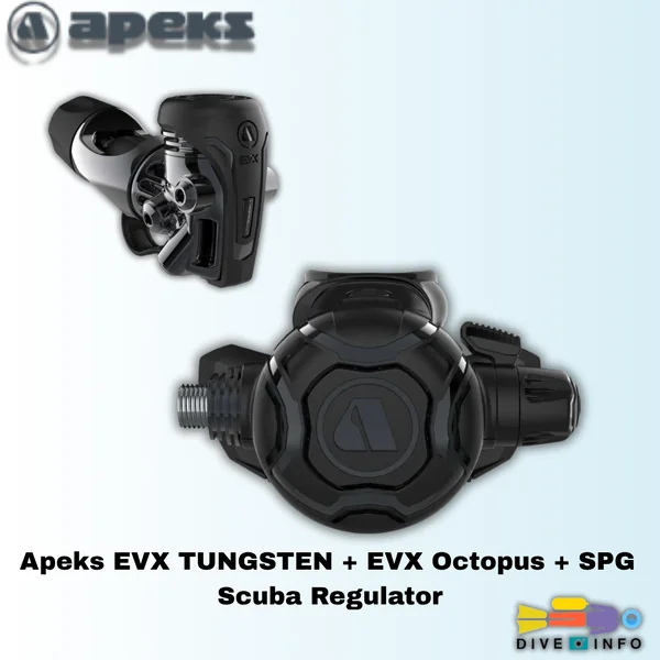 APEKS - EVX TUNGSTEN REGULATOR + EVX OCTOPUS + Flex SPG (Scuba Regulator) (อุปกรณ์ดำน้ำ) image 2 APEKS - EVX TUNGSTEN REGULATOR + EVX OCTOPUS + Flex SPG (Scuba Regulator) (อุปกรณ์ดำน้ำ) image 2