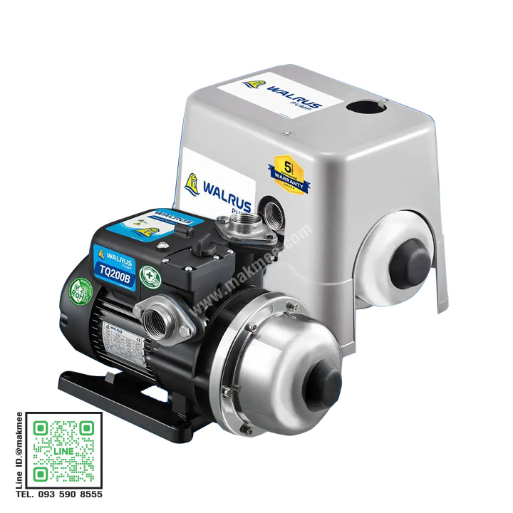 ปั๊มน้ำอัตโนมัติแรงดันคงที่ WALRUS 180 วัตต์ รุ่น Walrus Pump TQ-200BC