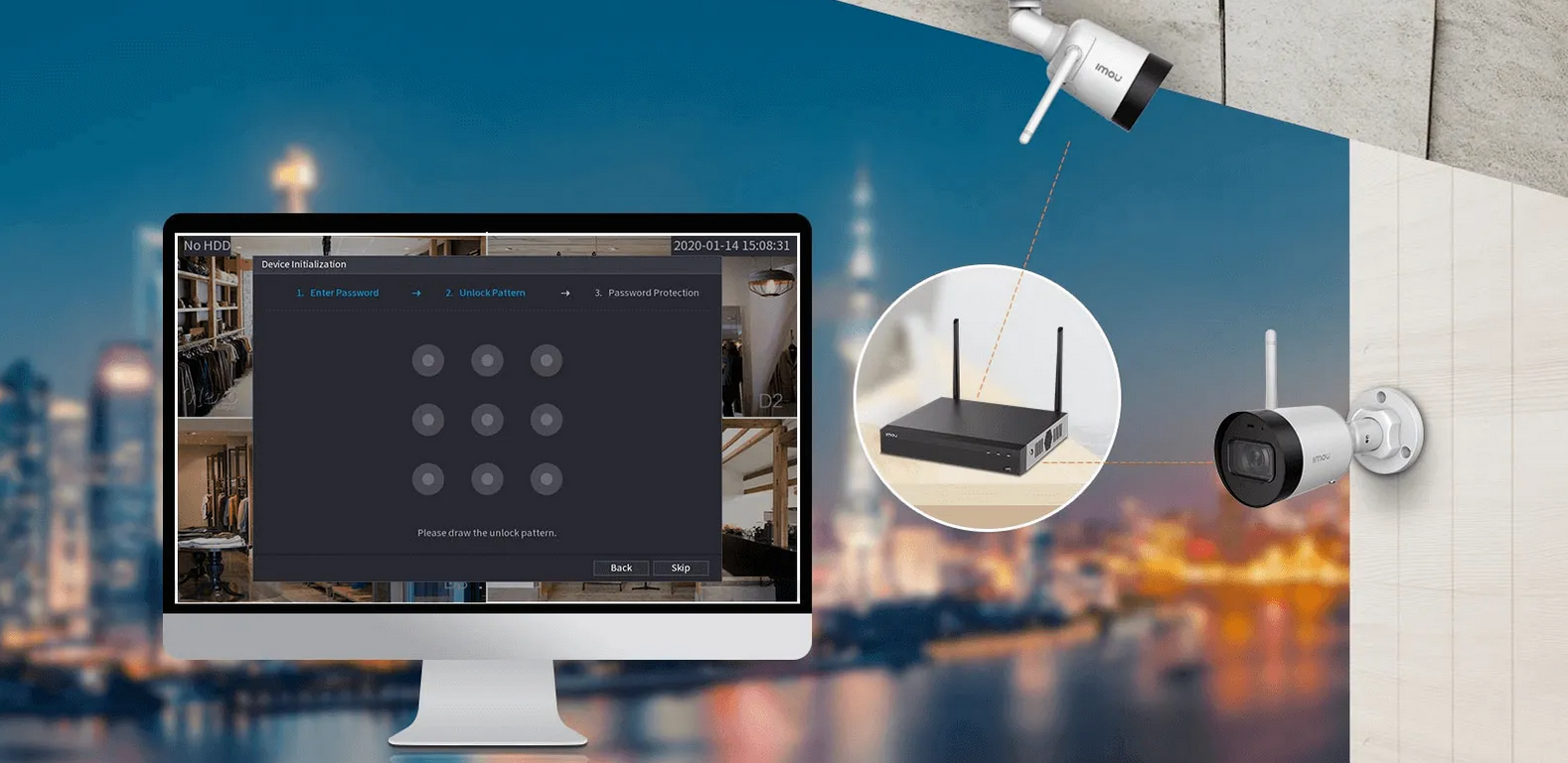 CCTV Set. 4CH. Smart IP Camera IMOU#NVR1108HS-W-S2/4F22P (รับประกัน 2ปี พร้อมส่ง)***สินค้าหมด***